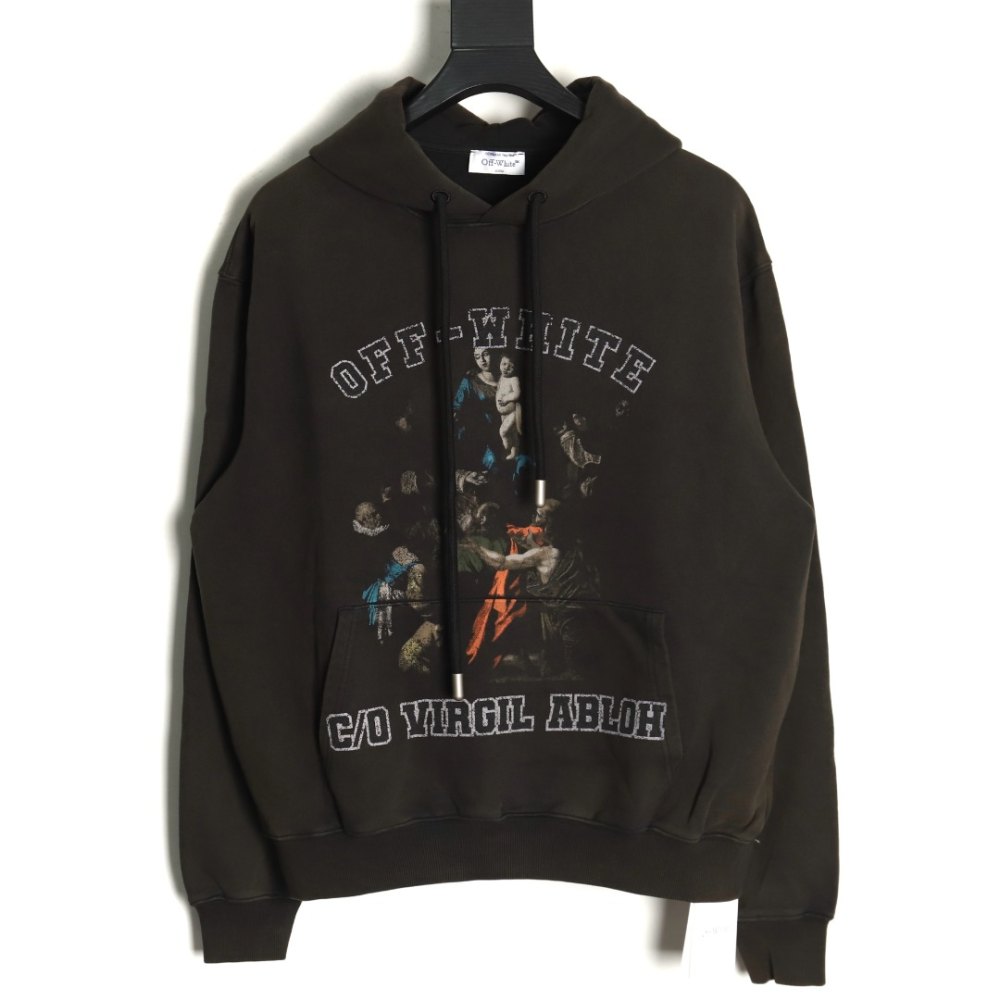 DDKicks Off-white OW Washed Religious Hoodie