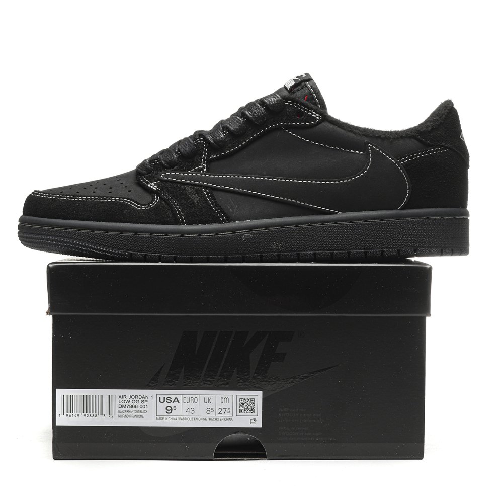 dd jordan 1 retro low og sp travis scott black phanT0m