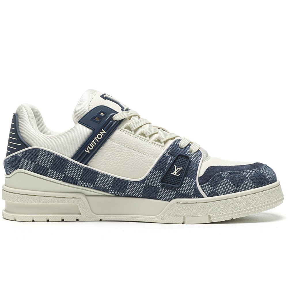 dd lou1s vu1tton trainer monogram De*1m white blue