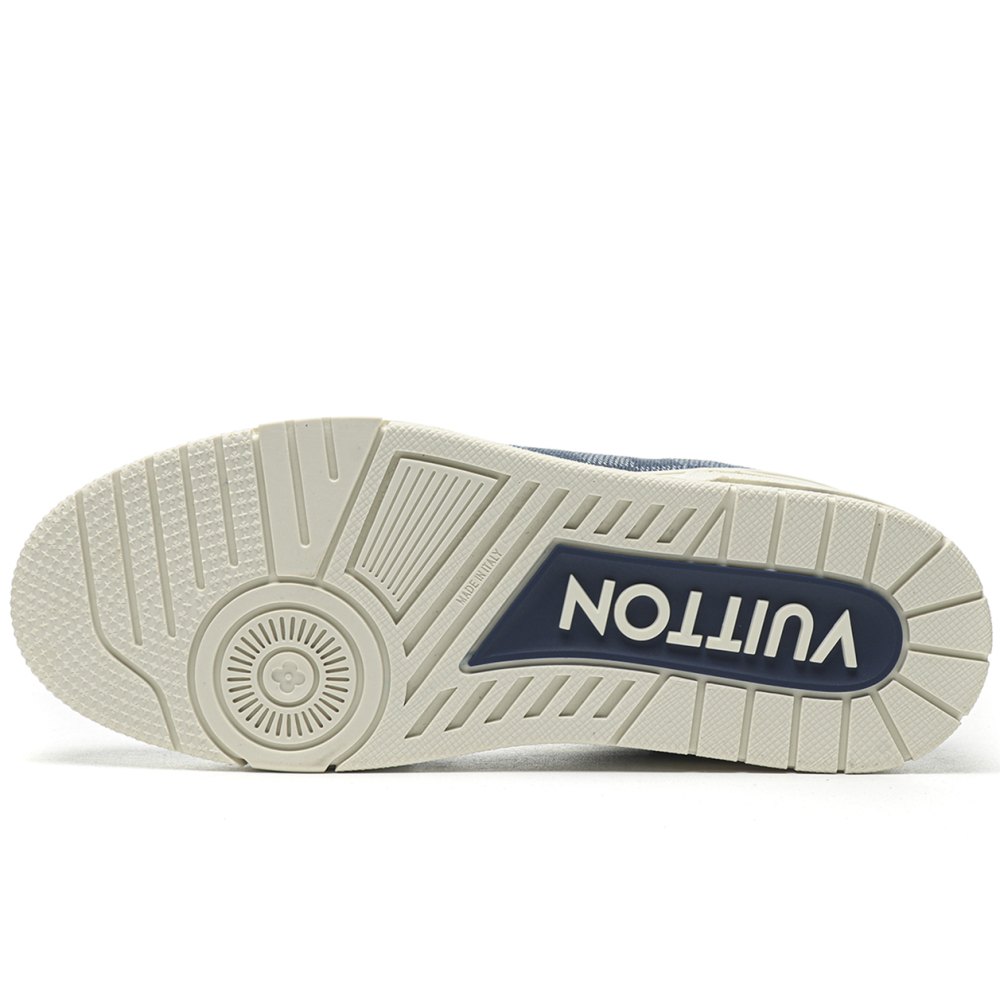 dd lou1s vu1tton trainer monogram De*1m white blue
