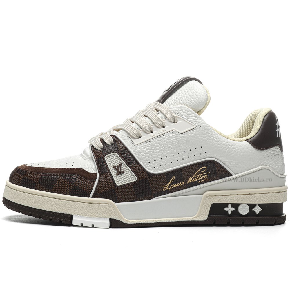 DD Lou1s Vu1tton LV Trainer White/ Brown