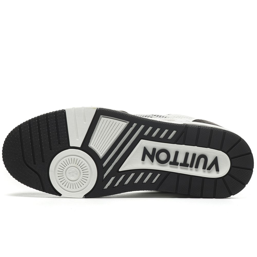 dd lou1s vu1tton trainer velcro strap monogram De*1m black white