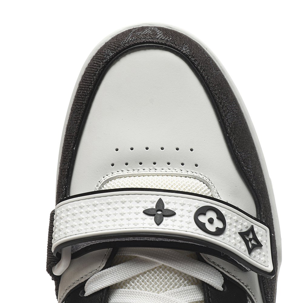 dd lou1s vu1tton trainer velcro strap monogram De*1m black white