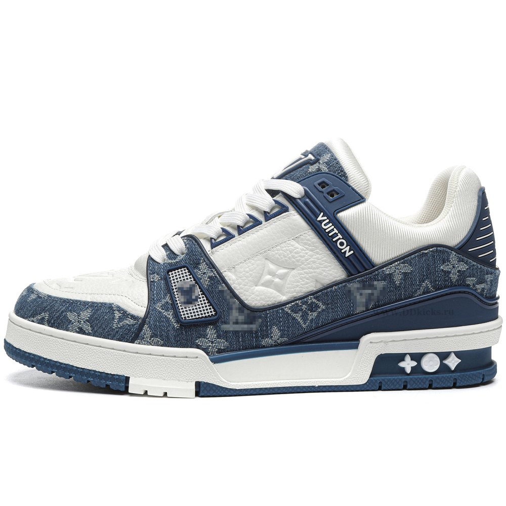 dd lou1s vu1tton trainer monogram De*1m white blue