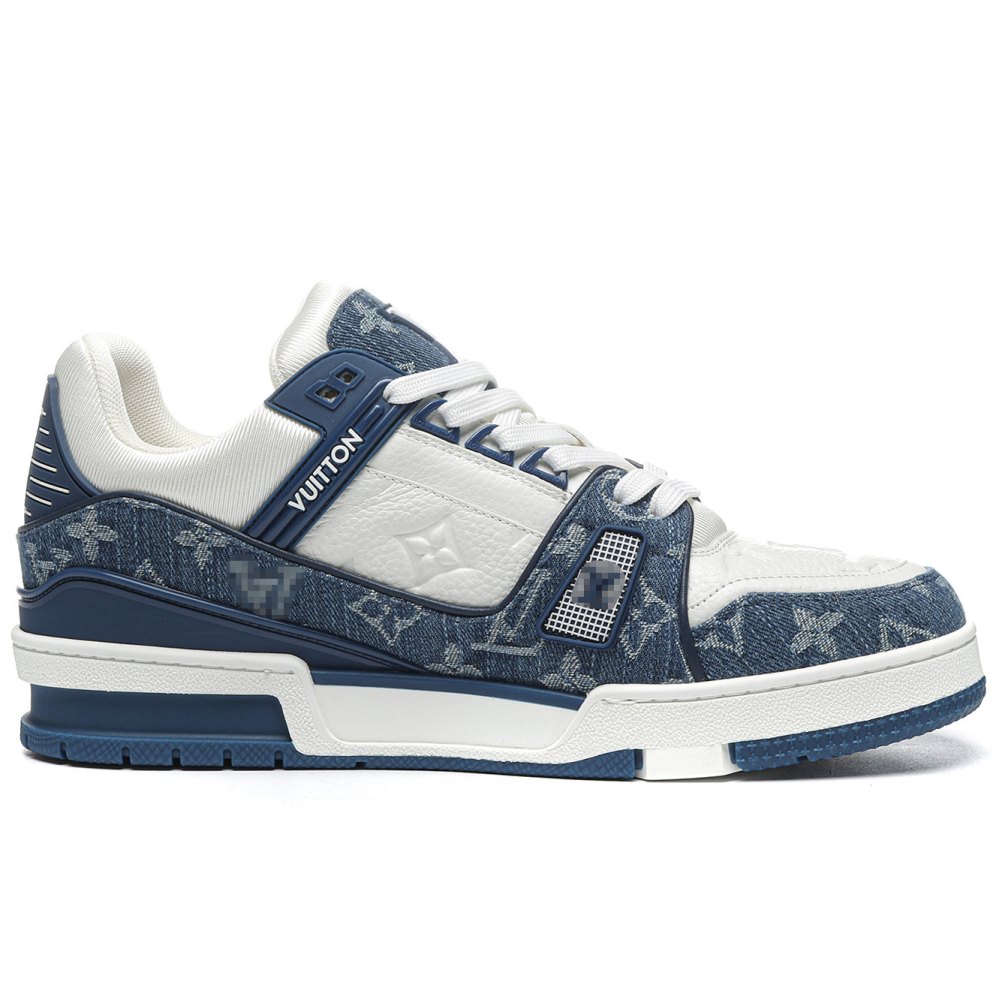 dd lou1s vu1tton trainer monogram De*1m white blue