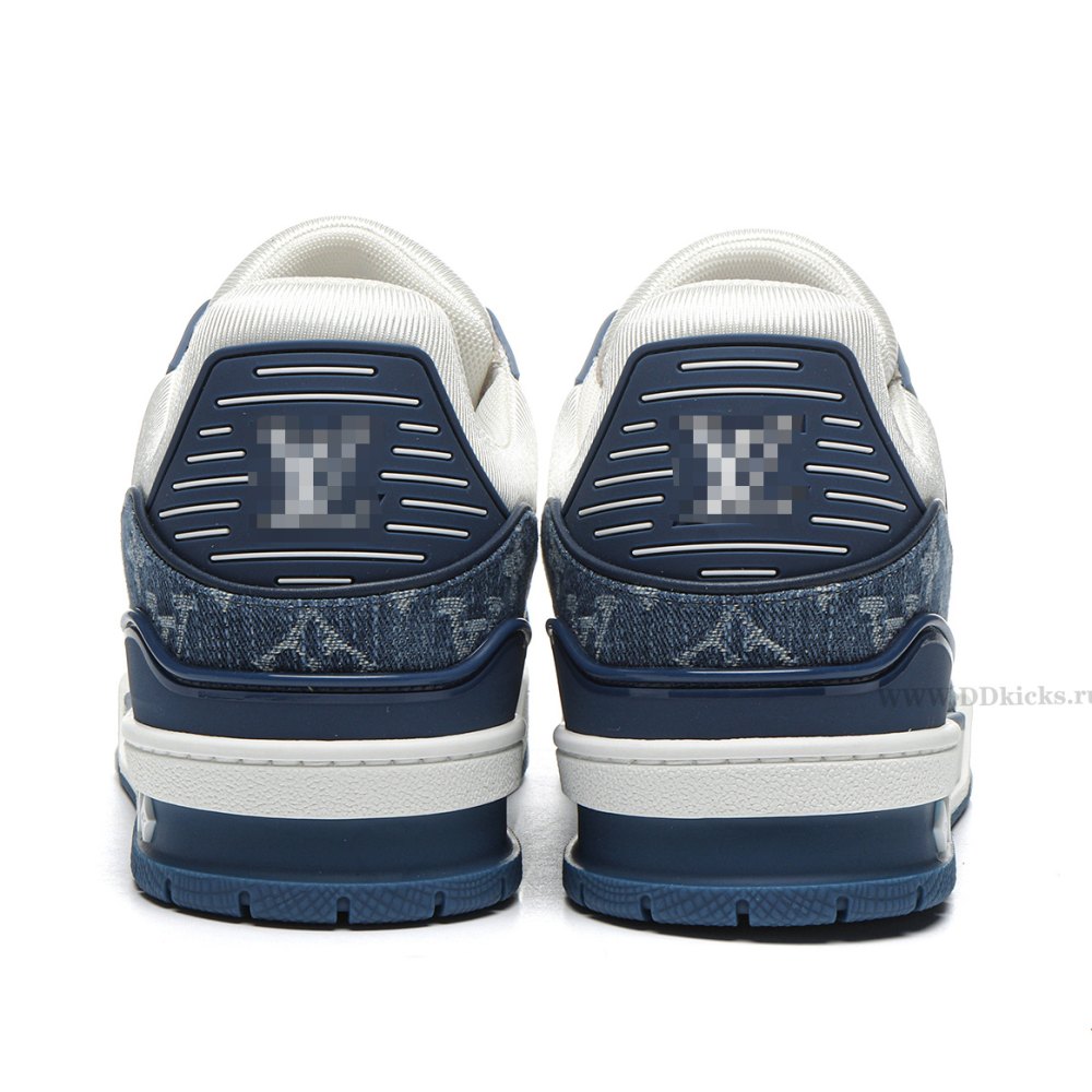 dd lou1s vu1tton trainer monogram De*1m white blue