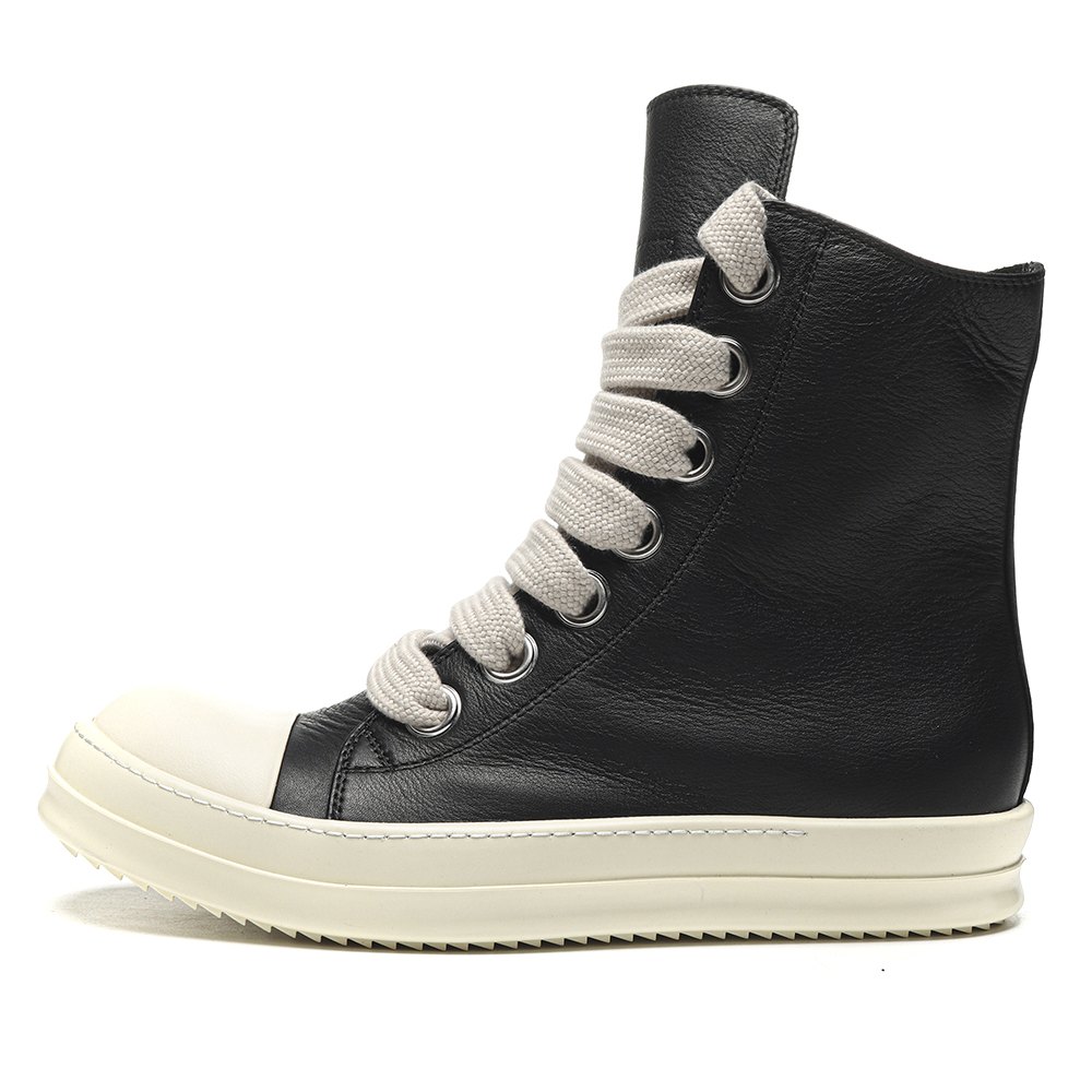 dd R1ck 0wens lido high sneaks black milk  canvas boots -rr01c4892 lpow2