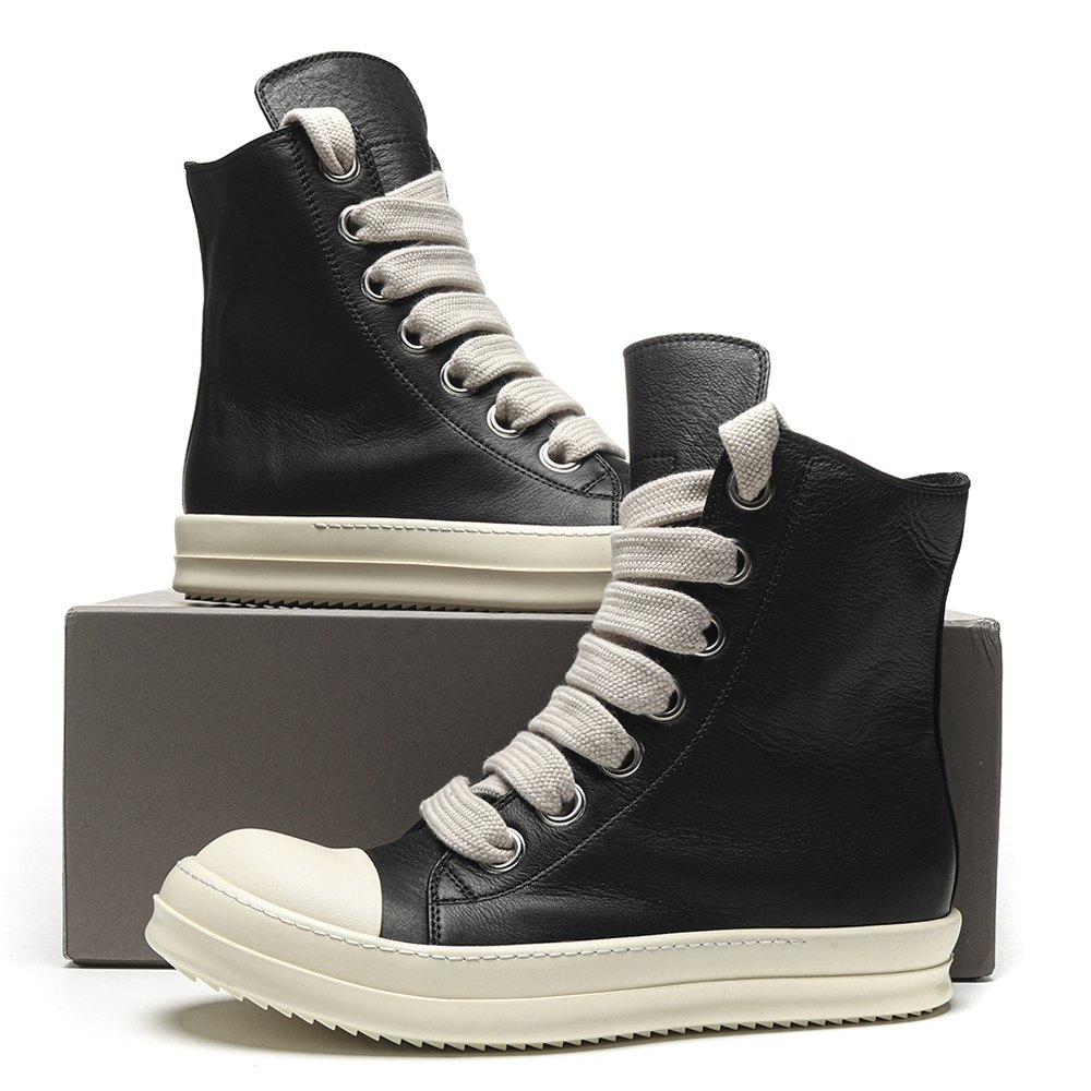 dd R1ck 0wens lido high sneaks black milk  canvas boots -rr01c4892 lpow2