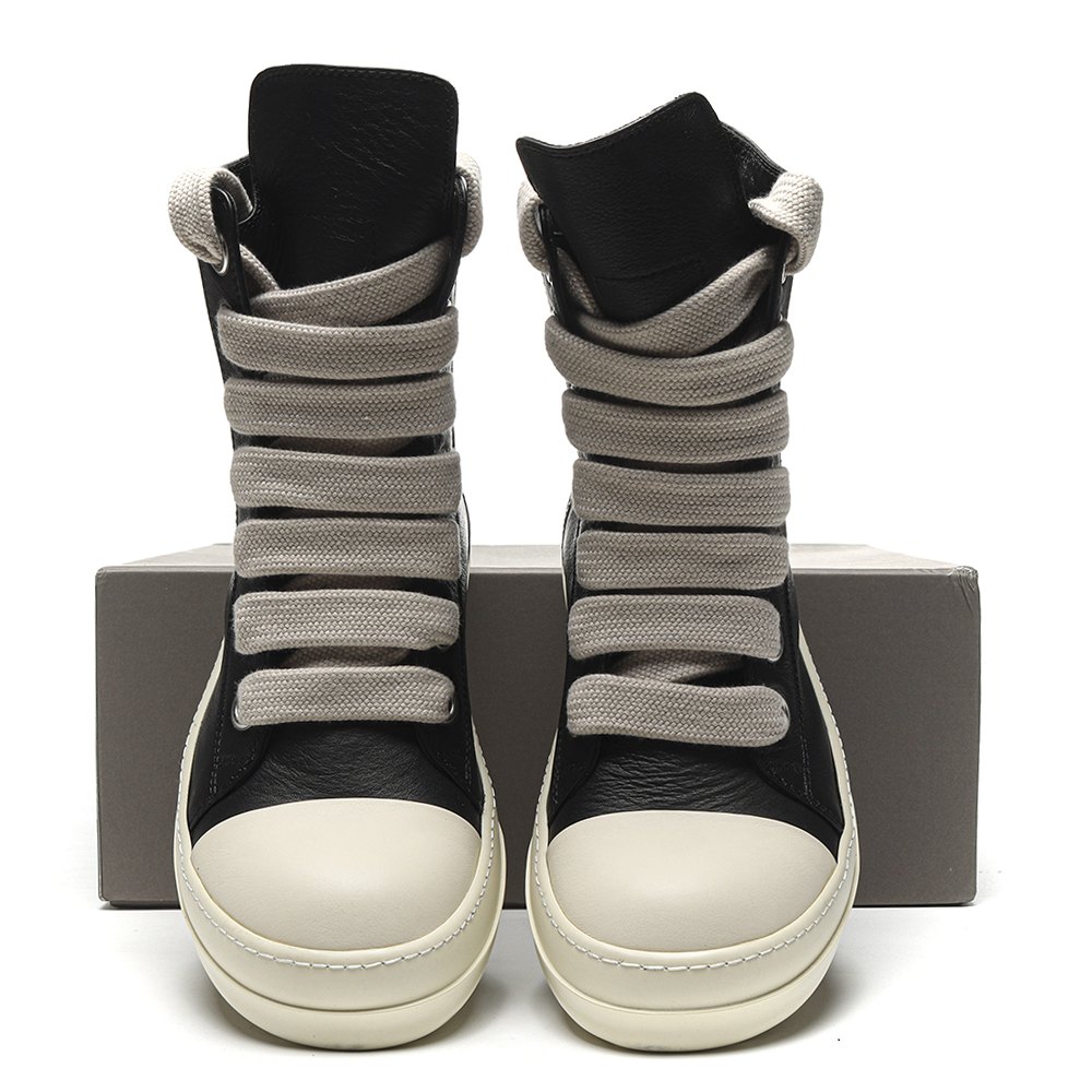 dd R1ck 0wens lido high sneaks black milk  canvas boots -rr01c4892 lpow2