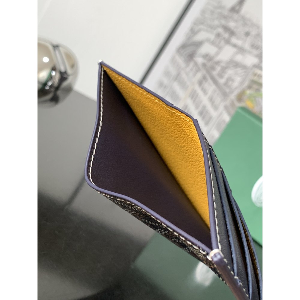 DD G0yard Saint-Pierre Card Wallet Navy Blue 11cm*1.5cm*7.5cm
