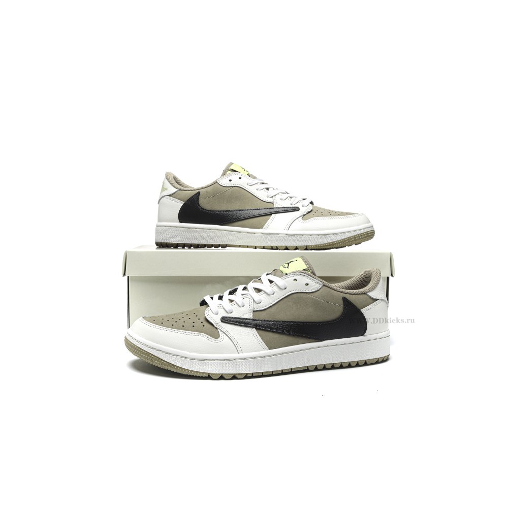 Size 14  Jordan 1 Retro Low Golf Travis Scott Neutral Olive